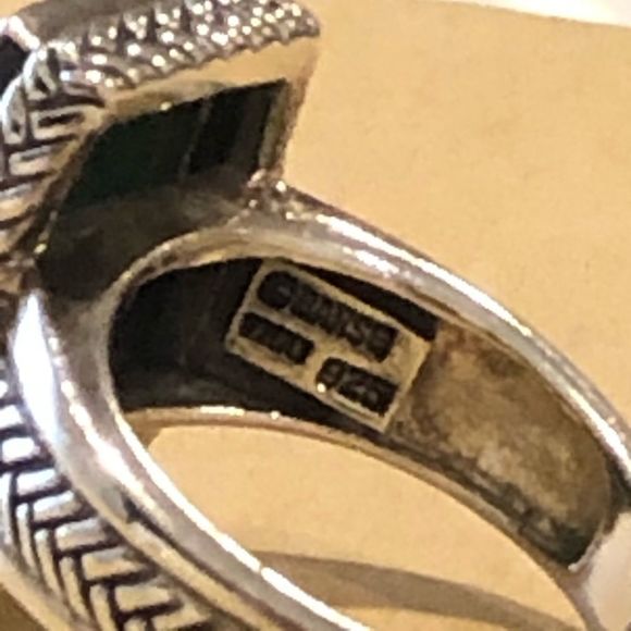 BARSE Turquoise Sterling Silver Braid Rope Detail Ring 7 - Picture 5 of 10